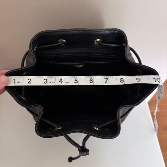 Lancel Paris Black Leather Drawstring Backpack - Picture 8 of 10